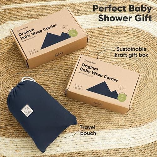 KeaBabies Baby Wrap Carrier - All in 1 Original Baby Carrier Newborn to Toddler Sling, Easy to Wear, Hands Free Bonding, Lightweight, Breathable Infant Wraps (Midnight) thumbnail 9