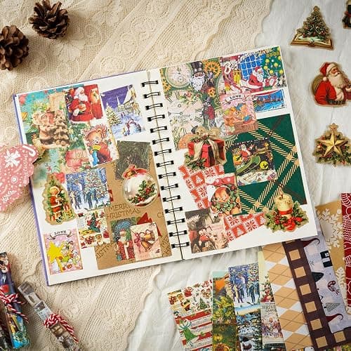 DOLEEYAE 287pcs Vintage Junk Journal Kit, Scrapbook Paper & Stickers | for Bullet Journaling, DIY Planner Supplies with Aesthetic Patterns for Card Making, Crafting and Mixed Media Art thumbnail 7