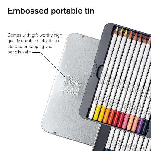 Winsor & Newton Studio Collection Artist Pencils, Watercolor Pencils, Set of 24 thumbnail 6