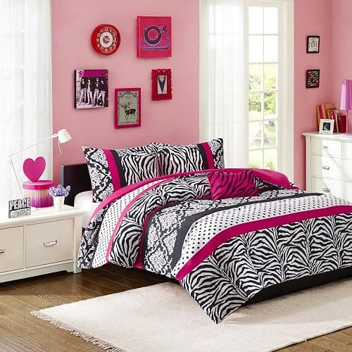 Intelligent Design Modern All Season Polka Dot Print, Vibrant Color Cozy Bedding Layer, Matching Sham, Decorative Pillow Comforter Set Fun Bedroom Décor, Twin/Twin XL, Pink thumbnail 7