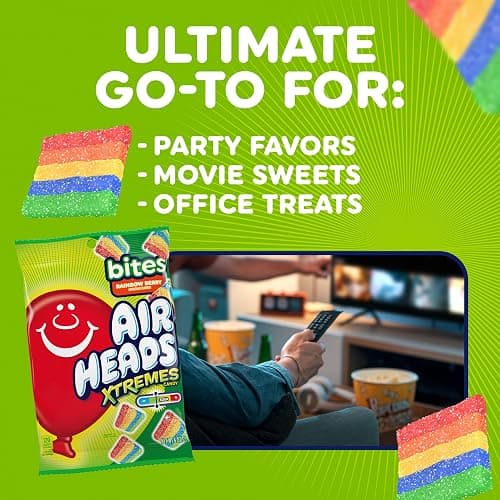 Airheads Xtremes Bites, Rainbow Berry, Party, 30.4 OZ Stand Up Bag thumbnail 8