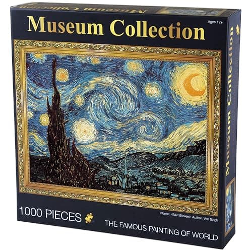 BEIWO Puzzle-Starry Night by Vincent Van Gogh Jigsaw Puzzles, 1000 Piece Puzzles for Adults and Kids (Starry Night, Square-1000 Pieces) thumbnail 3