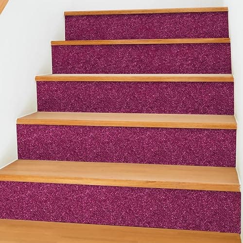 CHIHUT 15.7''x100'' Hot Pink Wallpaper Sparkly Glitter Wallpaper Stick and Peel for Bedroom Walls Self Adhesive Removable Pink Glitter Contact Paper for Cabinets Decorative Fabric Roll for Drawer thumbnail 6