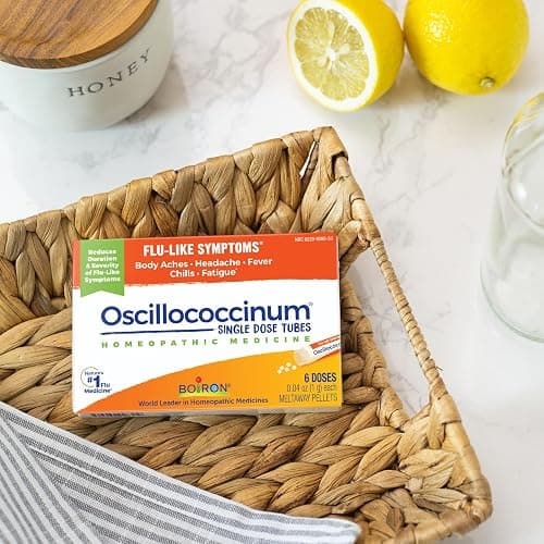 Boiron Oscillococcinum for Relief from Flu-Like Symptoms of Body Aches, Headache, Fever, Chills, and Fatigue - 6 Doses thumbnail 6