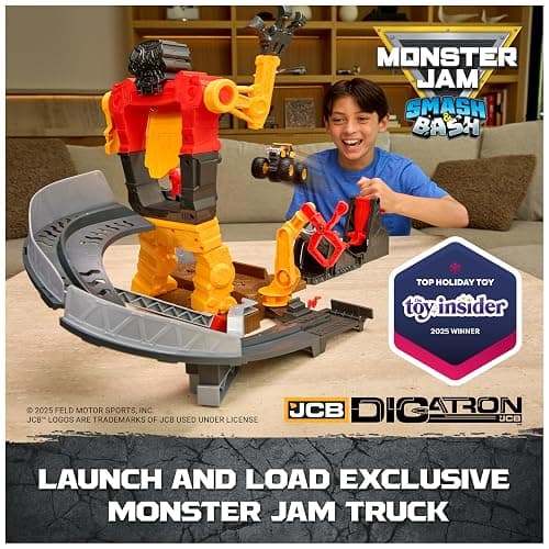 Monster Jam Smash & Bash SmashBot Playset with Launcher, Exclusive 1:64 Scale Monster Truck, 15-Inch Repairable Robot, Kids Toys for Boy and Girls Ages 3 and up thumbnail 3