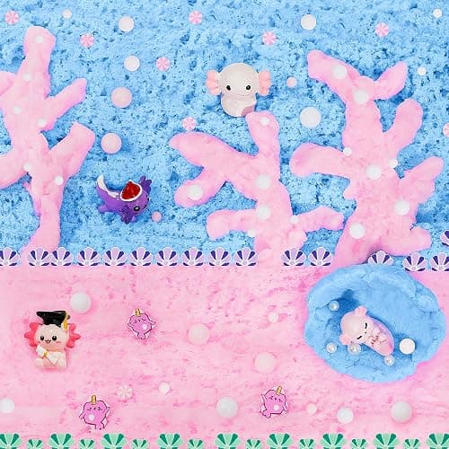 Joytry Axolotl Cloud Slime Kit 2 Pack - 14oz Non-Sticky DIY Slime for Kids, Includes Cute Axolotl Charms & Add-Ins, Glitter, ASMR Sensory Toys, Slime Party Favors for Girls Boys thumbnail 8