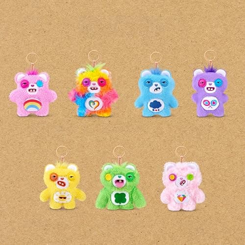Fuggler Care Bear Keyring 5 Inch (6 Pack) by ZURU | Officially licensed Fuggler mashup; Funny Ugly Monster with signature teeth; soft collectible plush; gift for tweens & teens thumbnail 7