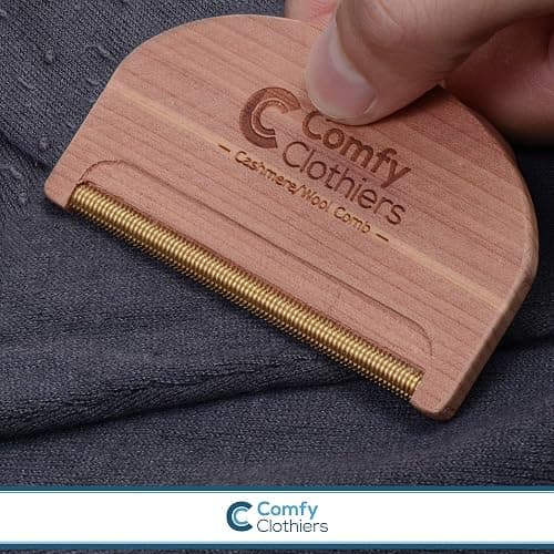 Comfy Clothiers Cedar Wood Sweater Pilling Remover - Multi-Fabric Cashmere Comb - De-Pilling and Lint Removal for Cashmere, Wool, and Other Fabrics - Restore Fine Garments, Sweaters, and Coats thumbnail 4