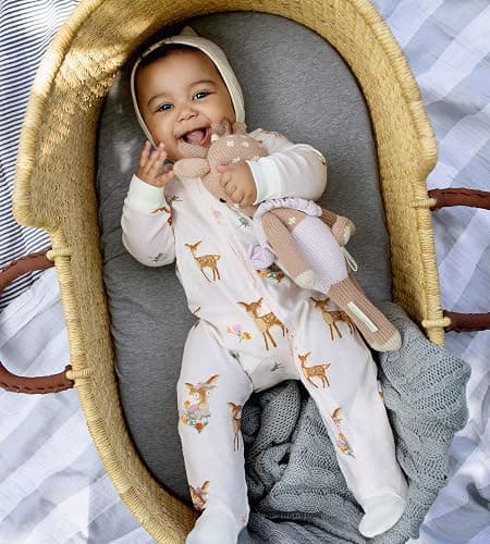 Burt's Bees Baby Girls' Organic Cotton Sleep and Play Footed Pajamas thumbnail 2