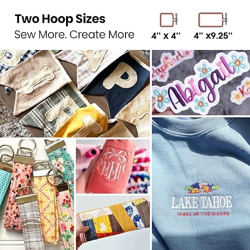 PooLin EOC03(2in1) Sewing and Embroidery Machine 4"x4" & 4"x9.25" Embroidery Size, 130 Built-in Designs 207 Sewing Stitches, 4.3" Touch Screen with WiFi Transfer, Includes Full Kits 1-on-1 Training thumbnail 6