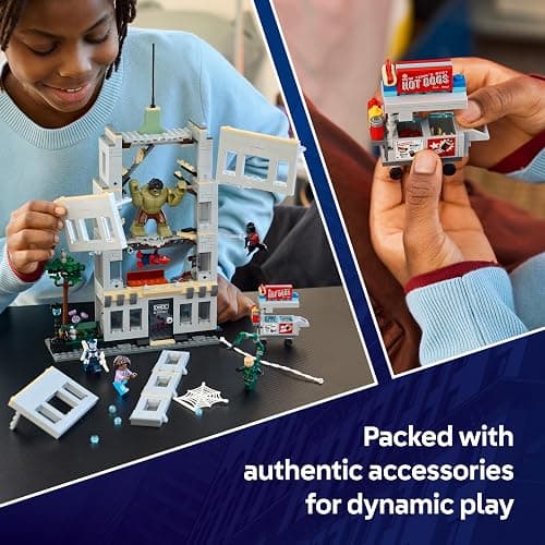 LEGO|Marvel Spider-Man vs. Hulk Epic Clash - Interactive Superhero Toy w/ 4-Floor Office, Action Figure & 5 Minifigures incl. Scorpion - Gift for 8+ Year Old Boys & Fans - 76350 thumbnail 5