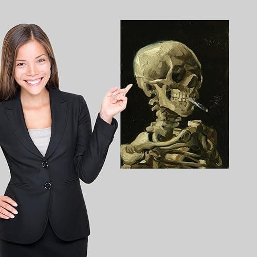 Palace Learning Vincent Van Gogh (Skull with Cigarette, 1885) Art Poster Print - 18 x 24 LAMINATED - Van Gogh Skeleton thumbnail 5