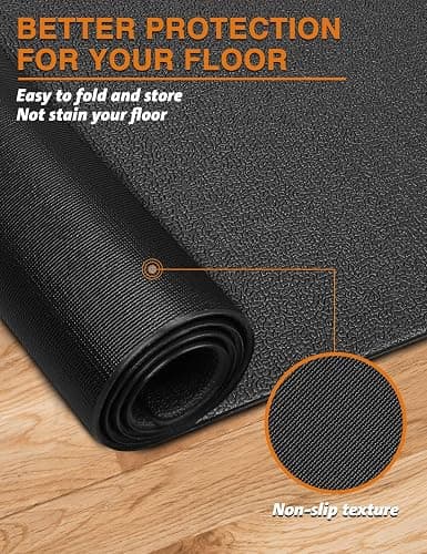 Innhom Floor Protection Mat for Sports Equipment - High Density PVC, 152 x 76 cm & 200 x 90 cm, Under Treadmill, Elliptical Trainer, Peloton Bicycle thumbnail 2
