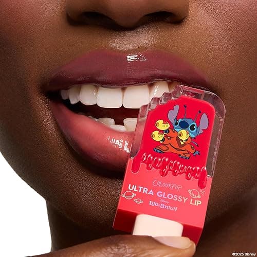 ColourPop x Stitch Ultra Glossy Lip Gloss - High-Shine, Non-Sticky & Hydrating Lip Gloss with a Flexible Paddle Applicator - Sheer Coral Red - Experiment 626 (0.24 Fl oz) thumbnail 3