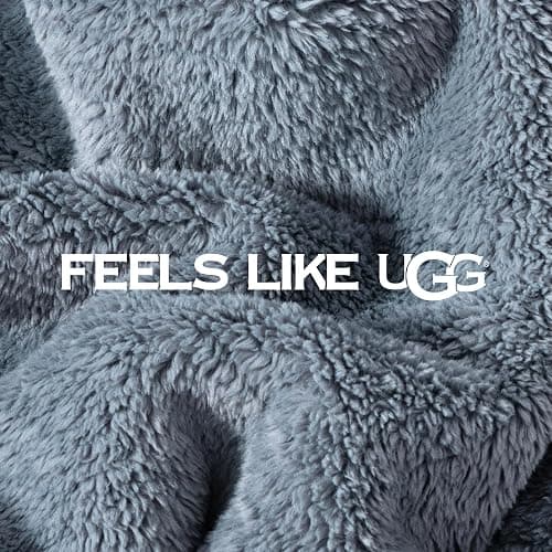 UGG Whitecap Plush Throw Blanket Fleece Lightweight Soft Cozy Throw for Couch or Bed Luxury Home Decor for Living Room, Christmas Blankets, Machine Washable, 50-inch x 70-inch, Denim Blue thumbnail 5