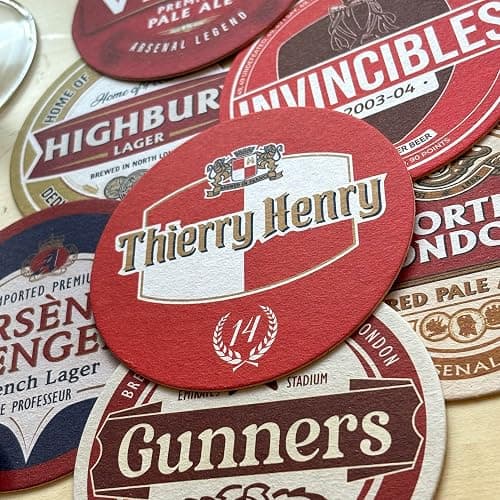 Arsenal Football Beer Mat Coasters - 8-Pack for Fans thumbnail 4