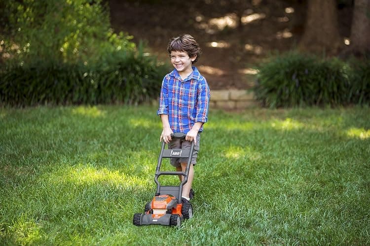 Husqvarna Toy Lawn Mower with Realistic Sounds and Light-Up Engine, Toddler Lawn Mower Toy for Ages 2 and Up thumbnail 2