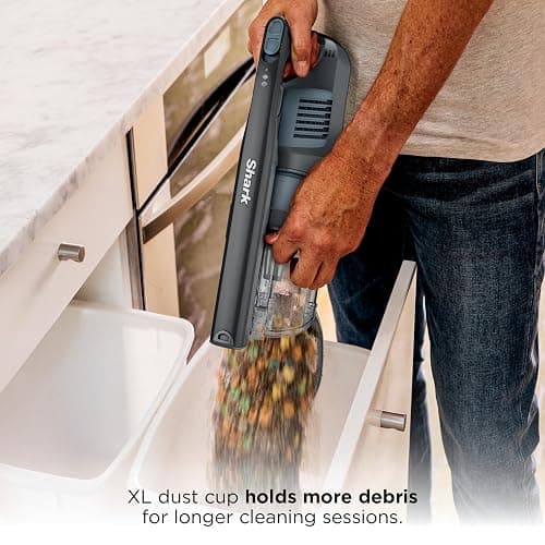 Shark Pet Cordless Stick Vacuum with XL Dust Cup, LED Headlights, Removable Handheld Vac, Crevice Tool, Portable Vacuum for Household Pet Hair, Carpet & Hard Floors, 40min Runtime, Ice Blue, IX141AMZ thumbnail 7