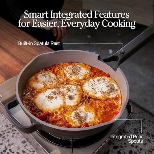 Our Place Large Always Pan 2.0-32cm (3.8L) Nonstick, Toxin-Free Ceramic Cookware | Patented 10-in-1 Aluminum Frying & Sauté Pan | Safe for Oven, Induction & All Cooktops up to 232°C | Spice thumbnail 6
