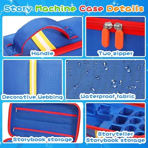Hard Carrying Case Fits for Little Tikes Story Dream Machine Books Starter Set, Large Protective Travel Container Case for Storytime Audio Play Real for Littles Character Collection, Blue (Box Only) thumbnail 4