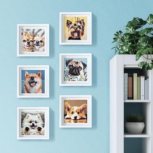 LuwoArte 6 Pack Diamond Painting Kits for Adults – Cute Dogs-Themed Diamond Art Kits – DIY Full Drill Paint Gem Art for Adults – Brilliant 5D Diamond Painting Kit – Relaxing Craft for Home Wall Décor thumbnail 4