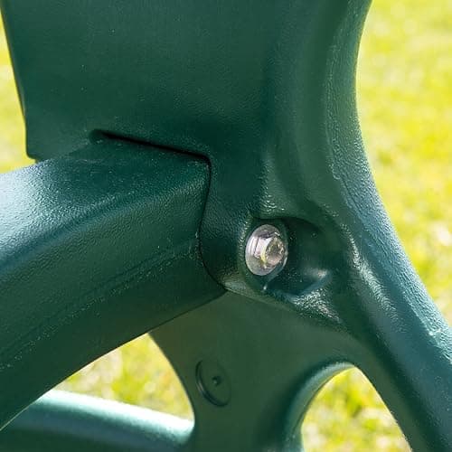 Swing-N-Slide WS 3452 Heavy Duty Two Person Dual Glider Swing, with Coated Chains to Prevent Pinching, 18" W x 25 in H x 40" L, Green thumbnail 4