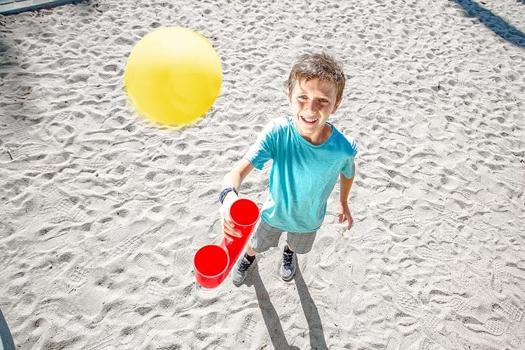 Original pindaloo Skill Game with 2 balls- Gifts for Kids and adults Indoor & Outdoor Games, Ball Toys for, Teen, & Girls- Gift Ideas for Teens, Fun Stuff Party, Develops Motor & Juggling Skills - Red thumbnail 8