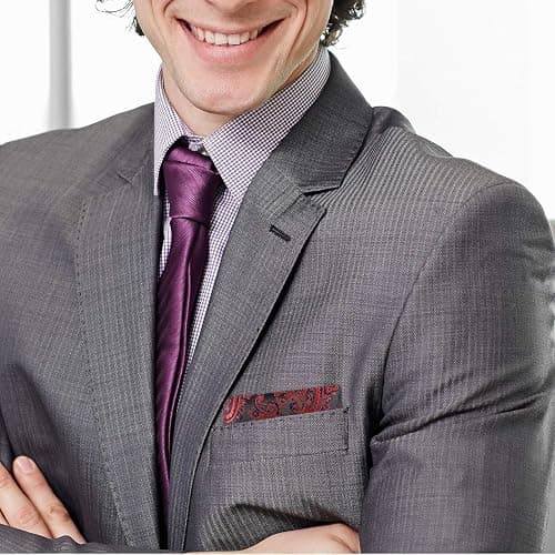 Jeatonge 28 Pack Pocket Squares for Men Men's Handkerchief Mens Pocket Squares Set Assorted Colors with a Holder thumbnail 7