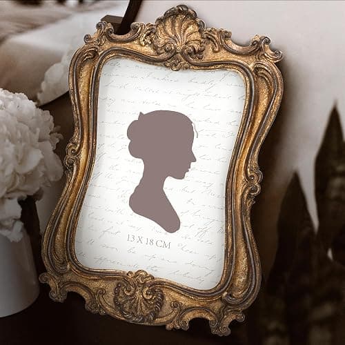 AELS 5x7 Inch Vintage Picture Frame, Distressed Elegant Antique Photo Frames with Glass Front, Photo Display, Tabletop Wall Hanging, Gift Ideas, Shabby Chic Decor thumbnail 2