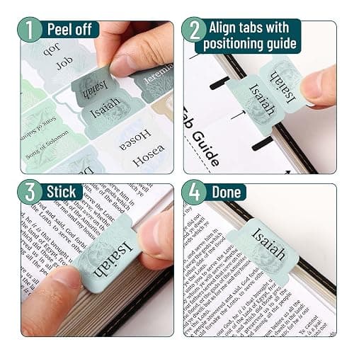 Mr. Pen- Bible Tabs, 75 Tabs, Coastal Meadow, Laminated Bible Tabs for Women and Men, Bible Tabs for Study Bible, Bible Index Tabs, Bible Book Tabs, Bible Labels Tabs, Mr Pen Bible Tabs thumbnail 6