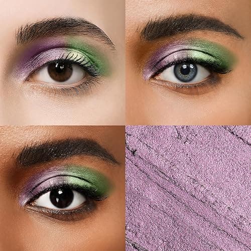 Color Mirror Cream Waterproof Hypoallergenic Eyeshadow Stick, long wear Metallic Glitter Matte Eye Shadow Pencil With Makeup Brush, Eye Brightener, 49 Azalea Metallic thumbnail 2