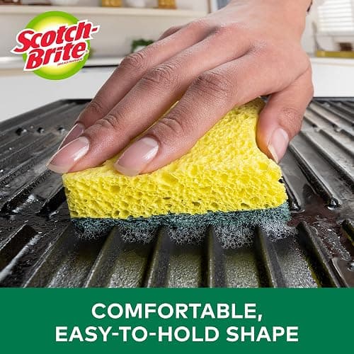 Scotch-Brite Scrub Sponge, 9 Pack, Heavy Duty, Sponges for Dishes ,Garage,Outdoor, Kitchen thumbnail 6