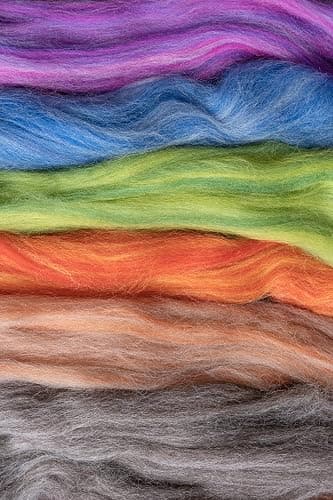 Kondoos Multi Colored Natural Wool roving, 1 lb. Best Wool for Needle Felting, Wet Felting, handcrafts and Spinning. (Dawn, 1lb) thumbnail 9