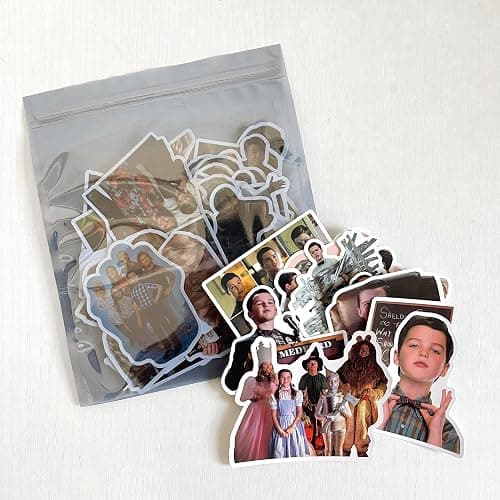 Babymiu Sheldon TV Show Stickers（50 Pcs，Large Size） Sheldon Merch Vinyl Decals Gifts Party Supplies for Water Bottles Skateboard Luggage Scrapbook Kids Teens Adult thumbnail 6