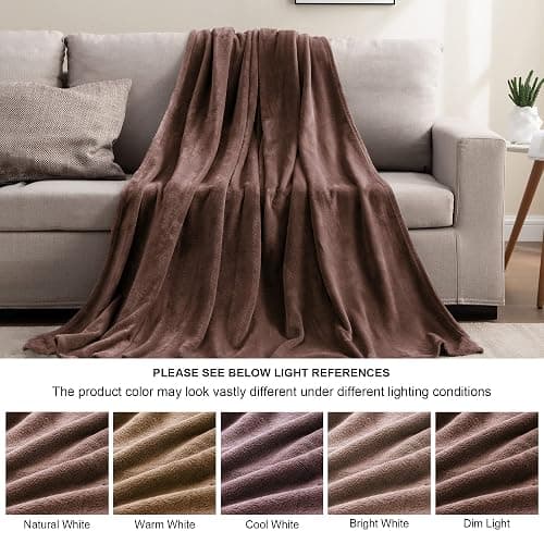 Fleece Blanket Queen Size Brown thumbnail 7