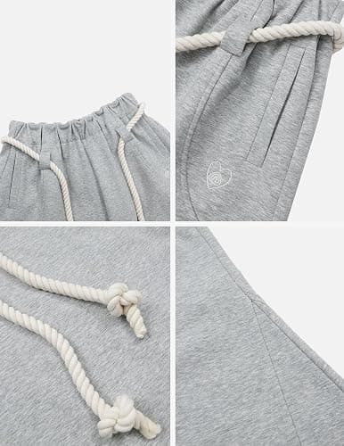 Aelfric Eden Super Baggy Barrel Sweatpants Wide Leg Pants for Women Men Casual Elastic Waist Unisex Lantern Trouser Pants thumbnail 5