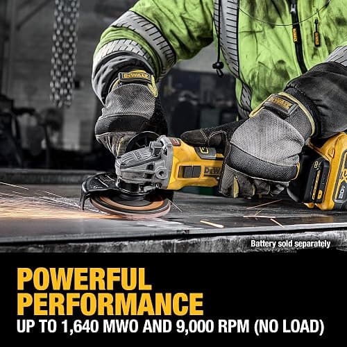 DEWALT 20V MAX XR Brushless Cordless 4-1/2 in. - 5 in. Variable Speed Slide Switch Grinder (Tool Only) (DCG411VSB) thumbnail 6
