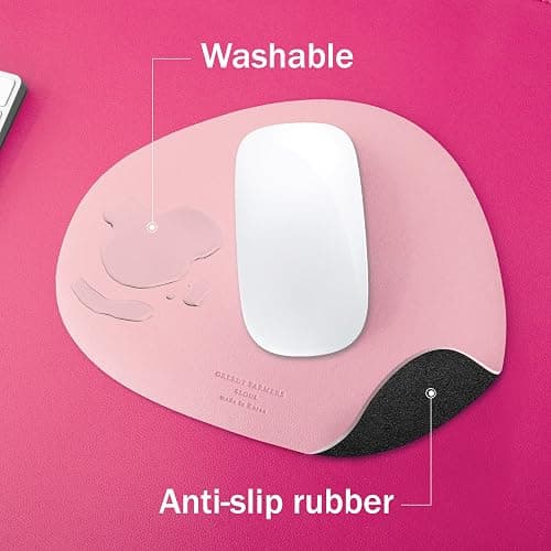 GREEDY FARMERS Mouse pad, Non-Slip Washable Waterproof Computer Mouse pad (Blush Pink) thumbnail 5