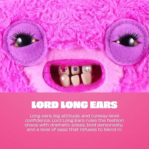 Fuggler Baddies Fuggs 9 Inch (Lord Long Ears) by ZURU | Funny Ugly Monster with signature teeth; soft & huggable collectible plush; for fans & collectors; gift for tweens & teens thumbnail 4