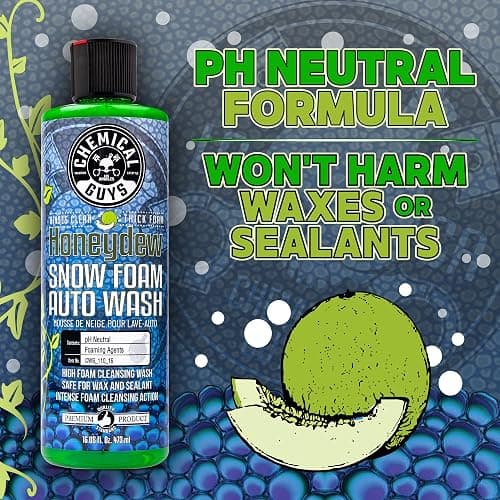 Chemical Guys CWS 110 64 Honeydew Snow Foam Car Wash Soap (Works with Cannons, Foam Guns or Bucket Washes) Safe for Trucks, Motorcycles, RVs & More, 64 fl oz (Half Gallon), Honeydew Scent - 64 Fl Oz (Pack of 1) - HONEYDEW thumbnail 9