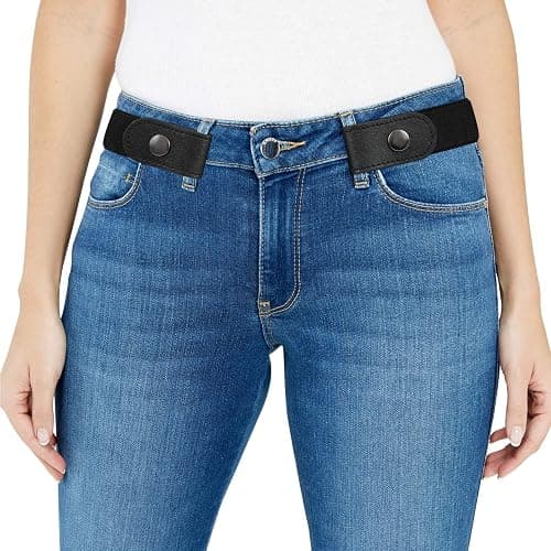 XZQTIVE Women/Men Buckle-Free Elastic Belt for Jeans, Ladies Invisible Belt Fits Waist 24-48 inches - Image 1