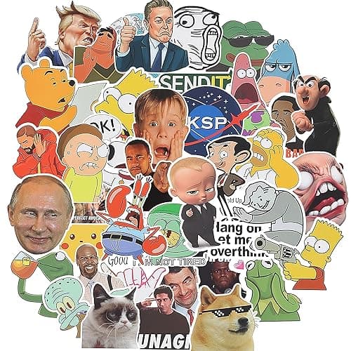 Mr. Pen Fun Covers - 131 pc Water Bottle Stickers with Memes and Vinyl - Image 1