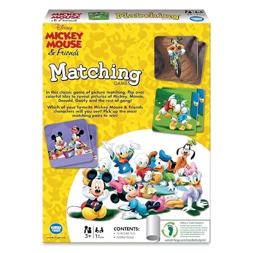 Wonder Forge Mickey Mouse Matching Game - Fun and Educational Disney Memory Card Game for Toddlers, Kids, Boys and Girls Ages 3-5 - Develops Focus, Analysis, and Learning Skills thumbnail 5