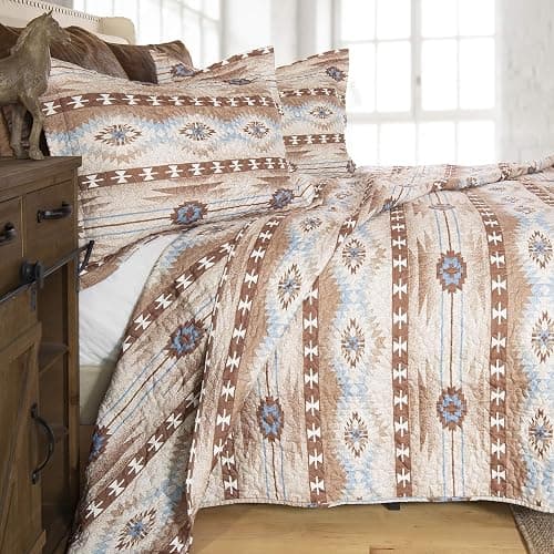 Carstens, Inc. Wrangler Desert Dusk Western Microfiber Quilt Set, Queen thumbnail 2