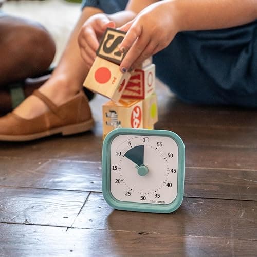 TIME TIMER Home MOD - 60 Minute Kids Visual Timer Home Edition - for Homeschool Supplies Study Tool, Timer for Kids Desk, Office Desk and Meetings with Silent Operation (Lake Day Blue) thumbnail 2