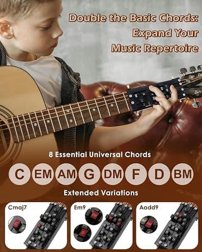 Guitar Chord Presser, Guitar Chords Trainer for Beginners and Arthritis Player, From Pain to Play - The Arthritis-Friendly Chord Tool, No More Sore Fingers - Chord Helper for Beginners thumbnail 7