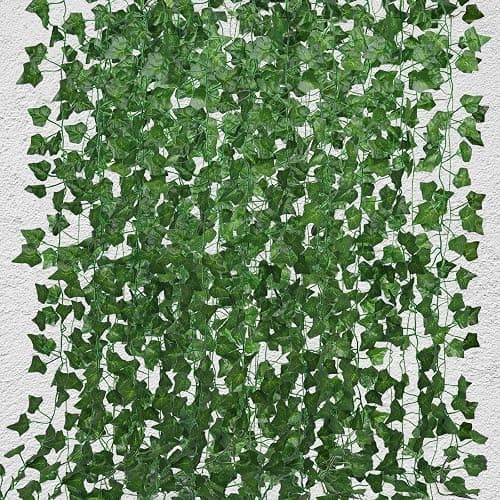 RECUTMS 258 FT Fake Vines Greenery Leaf Garland Ivy Vine Foliage Flowers Hanging for Wedding Party Garden Home Kitchen Office Aesthetic Wall Bedroom Living Room Patio Spring Summer Decor(36 Pack) - Image 1