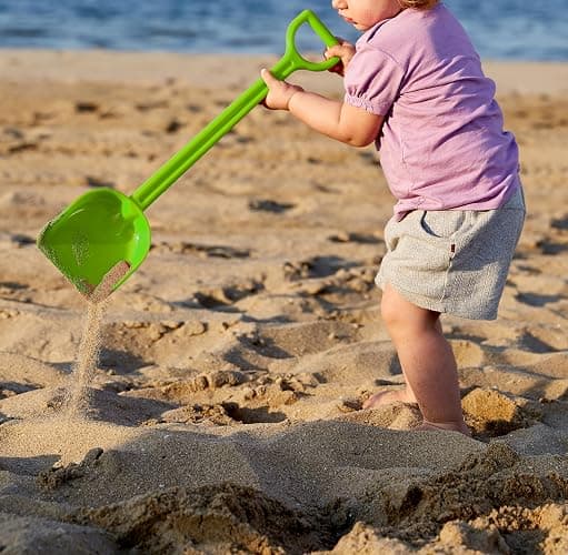 Hape Mighty Sand Shovel Beach and Garden Toy Tool Toys, Green thumbnail 5