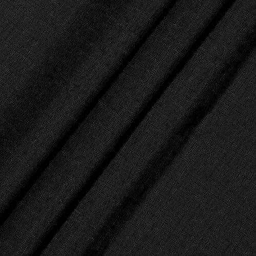 ECLIPSE Kendall Modern Blackout Thermal Rod Pocket Window Curtain for Bedroom or Living Room (1 Panel), 42" x 63", Black thumbnail 7