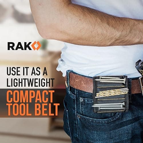 RAK Magnetic Wristband Gifts for Men - Premium Tool Belt for Holding Screws Nails with Powerful Magnets, Cool Gadgets Stocking Stuffers for Men, Holiday for Dad, Husband, Grandpa, Him thumbnail 9